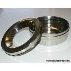 Non-spild hundeskl i rustfrit stl